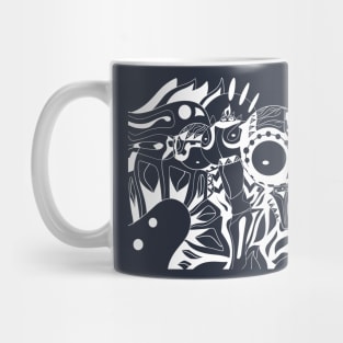 cyborg aztec pattern ecopop Mug